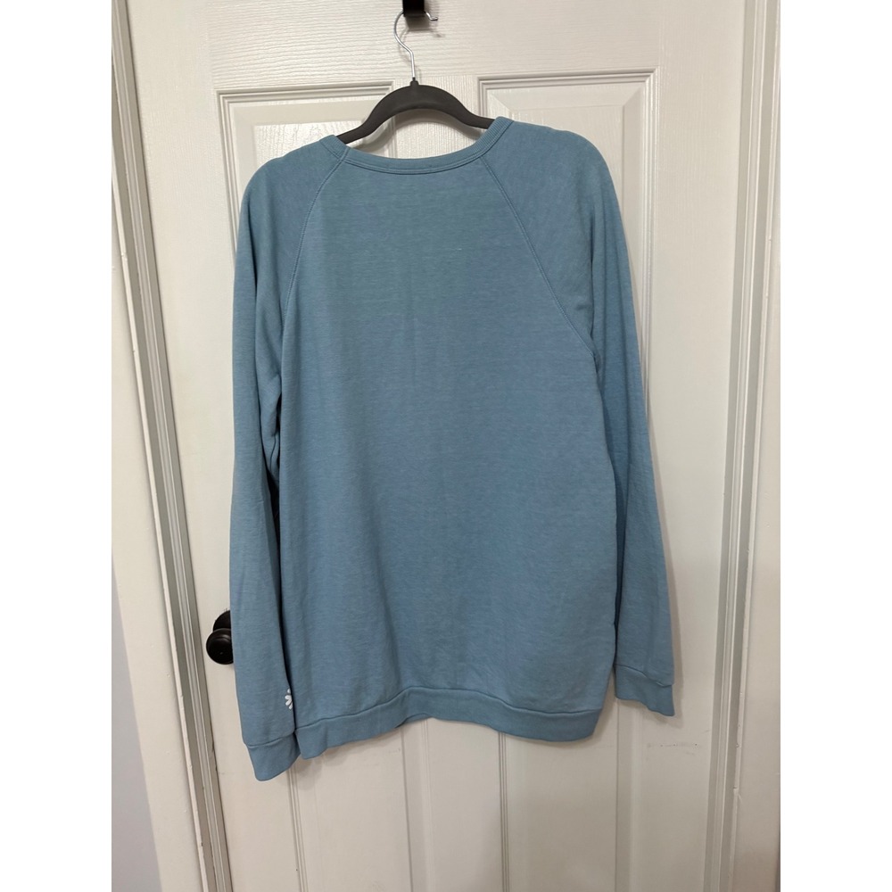 Marine Layer Mens XL Light Blue Raglan Crewneck Sweatshirt Pullover Fleece - Picture 5 of 7